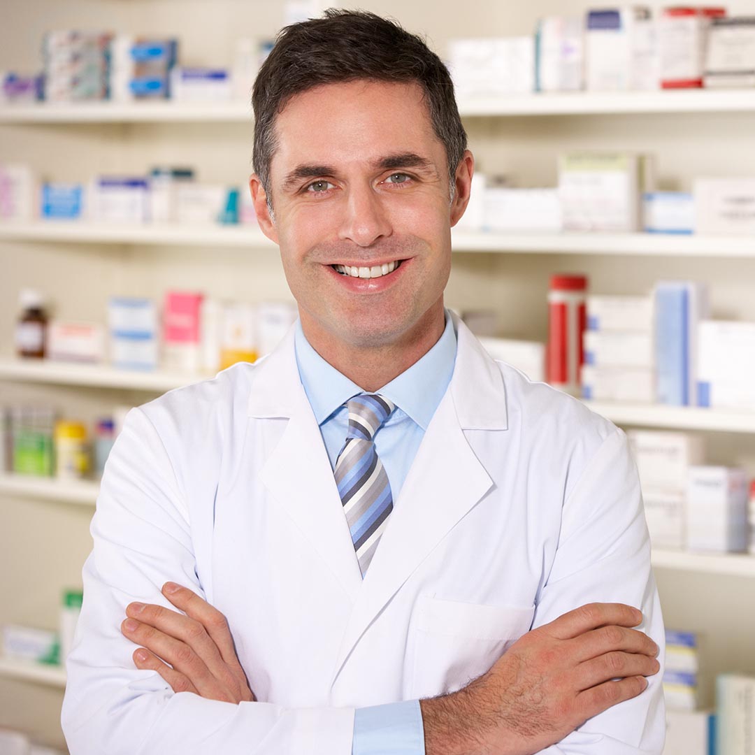 Smiling pharmacist