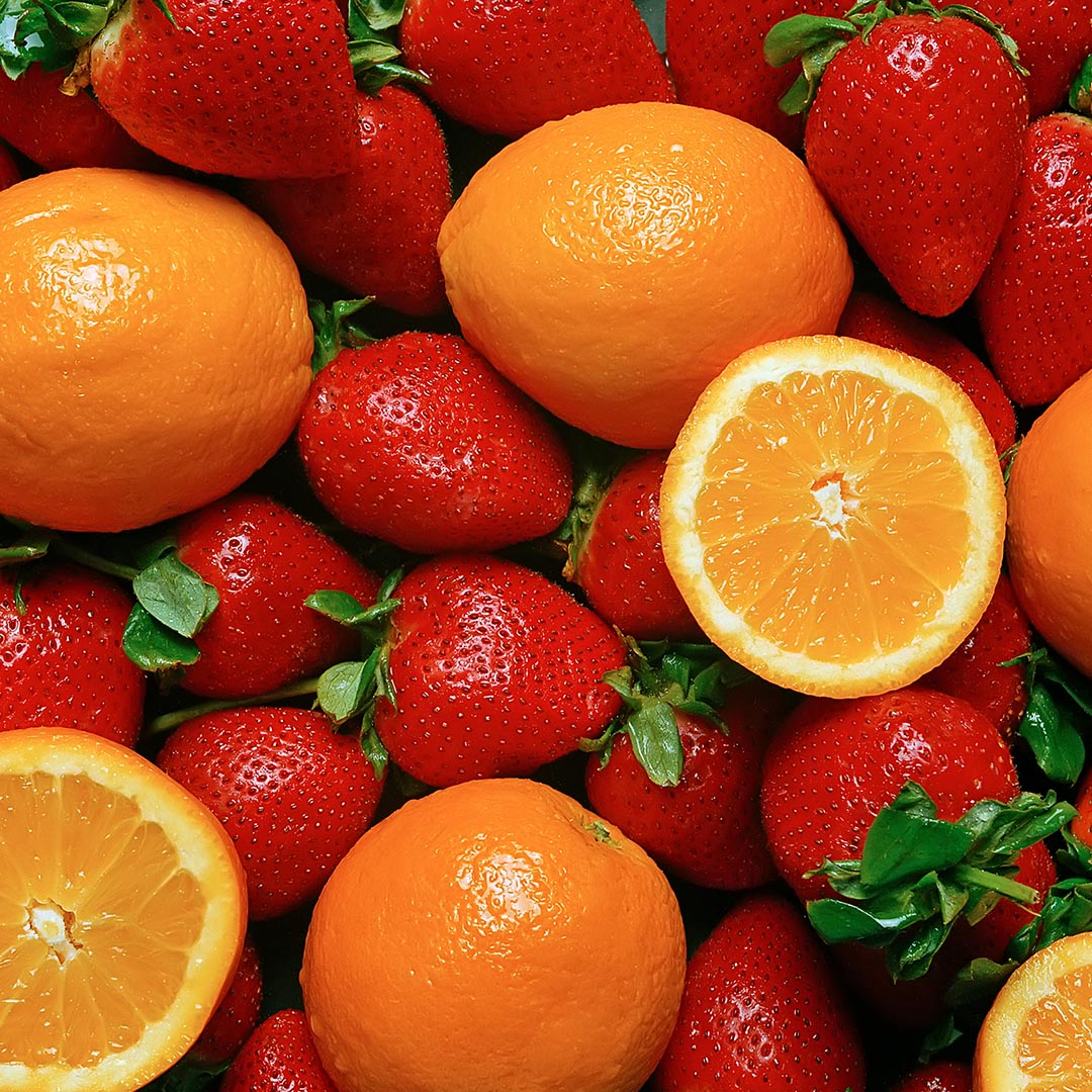 Oranges and strawberries