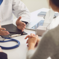 Talking to doctor